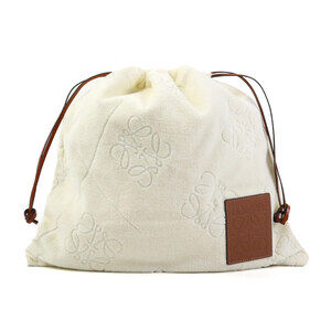 Loewe Shoulder Bag Drawstring Pouch Pile Cream